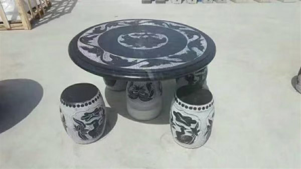 仿古石雕圆桌